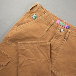 Empyre Cargo Utility Pants Women 4 Brown Straight Leg Skateboarding 26x29